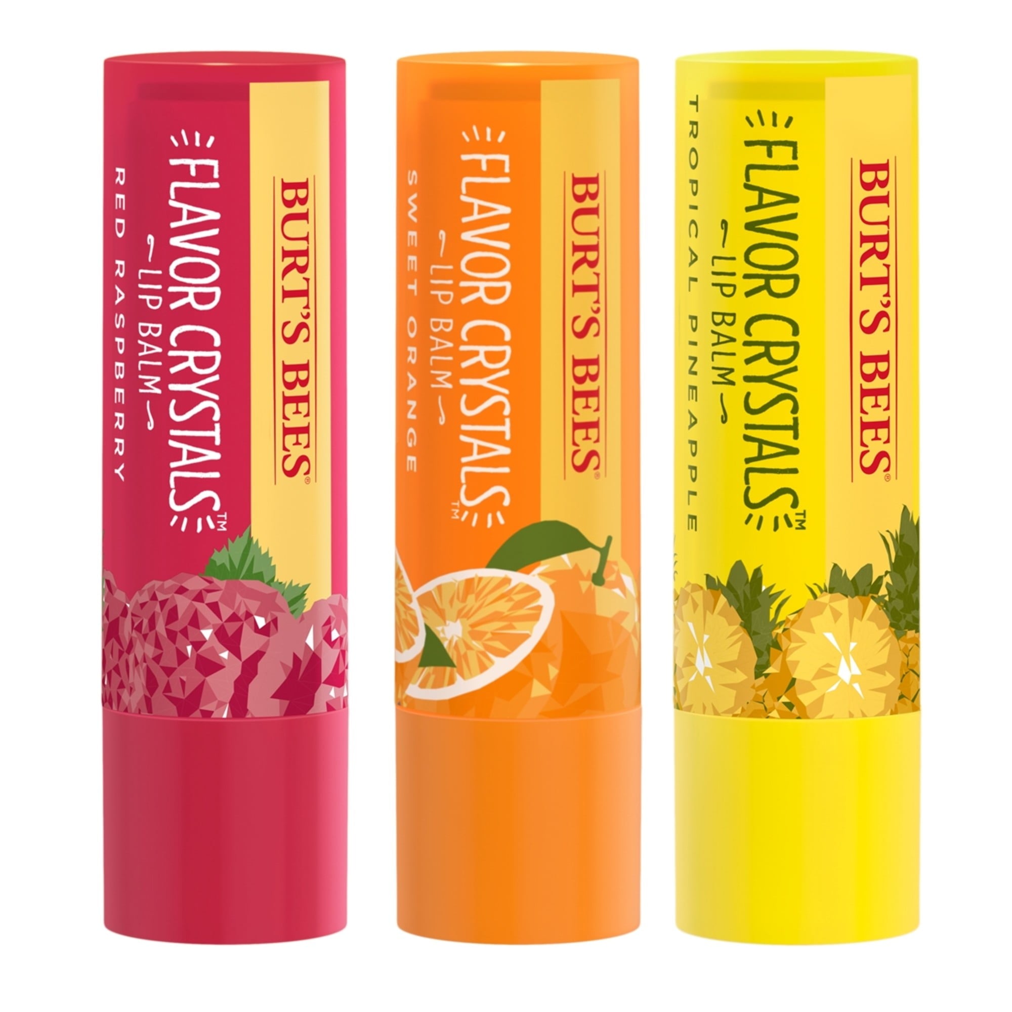 Burt's Bees Flavor Crystal 100% Natural Lip Balm, Sweet Orange, 1 Count