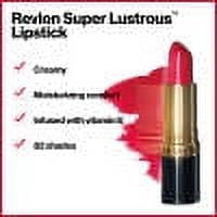 Revlon Super Lustrous Lipstick with Vitamin E and Avocado Oil, Ruby Attitude, 0.15 oz