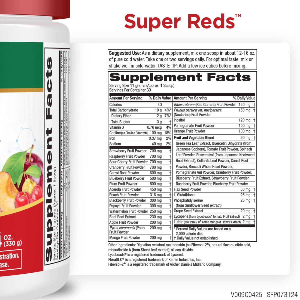 Purity Products - Super Reds Formula 12.11 Oz - 30 Day Supply