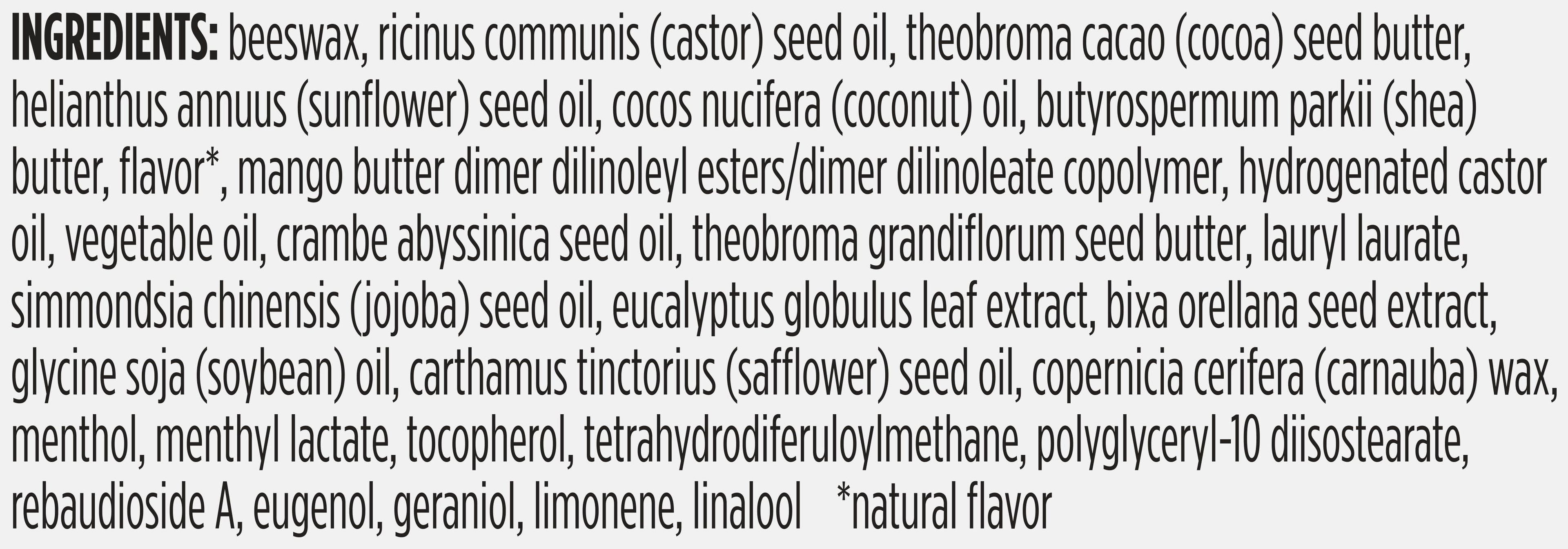 Burt's Bees 100% Natural Origin Rescue Lip Balm, Cooling Eucalyptus, 1 Tube