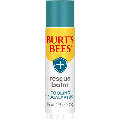 Burt's Bees 100% Natural Origin Rescue Lip Balm, Cooling Eucalyptus, 1 Tube