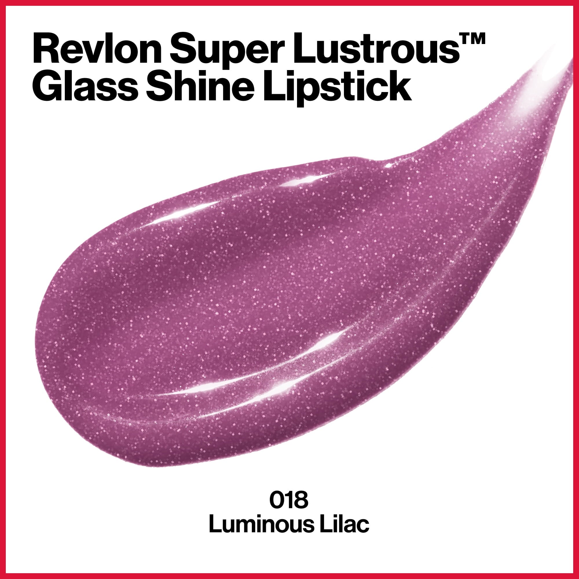 Revlon Super Lustrous Glass Shine Lipstick, Moisturizing Lipstick with Aloe, 018 Luminous Lilac, 0.15 oz