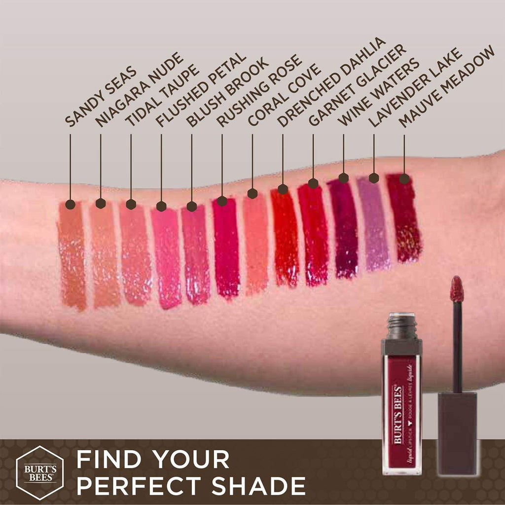 Burt's Bees 100% Natural Moisturizing Liquid Lipstick, Rushing Rose - 1 Tube