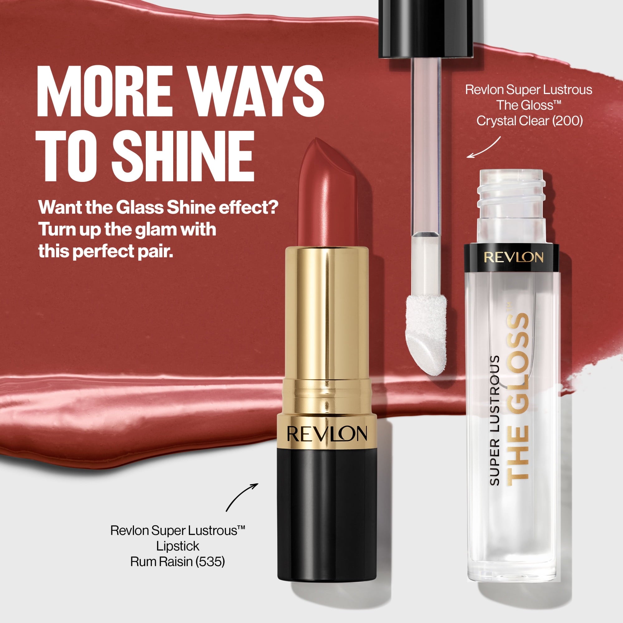 Revlon Super Lustrous Glass Shine Lipstick, Moisturizing Lipstick with Aloe, 019 Dewy Peach, 0.15 oz