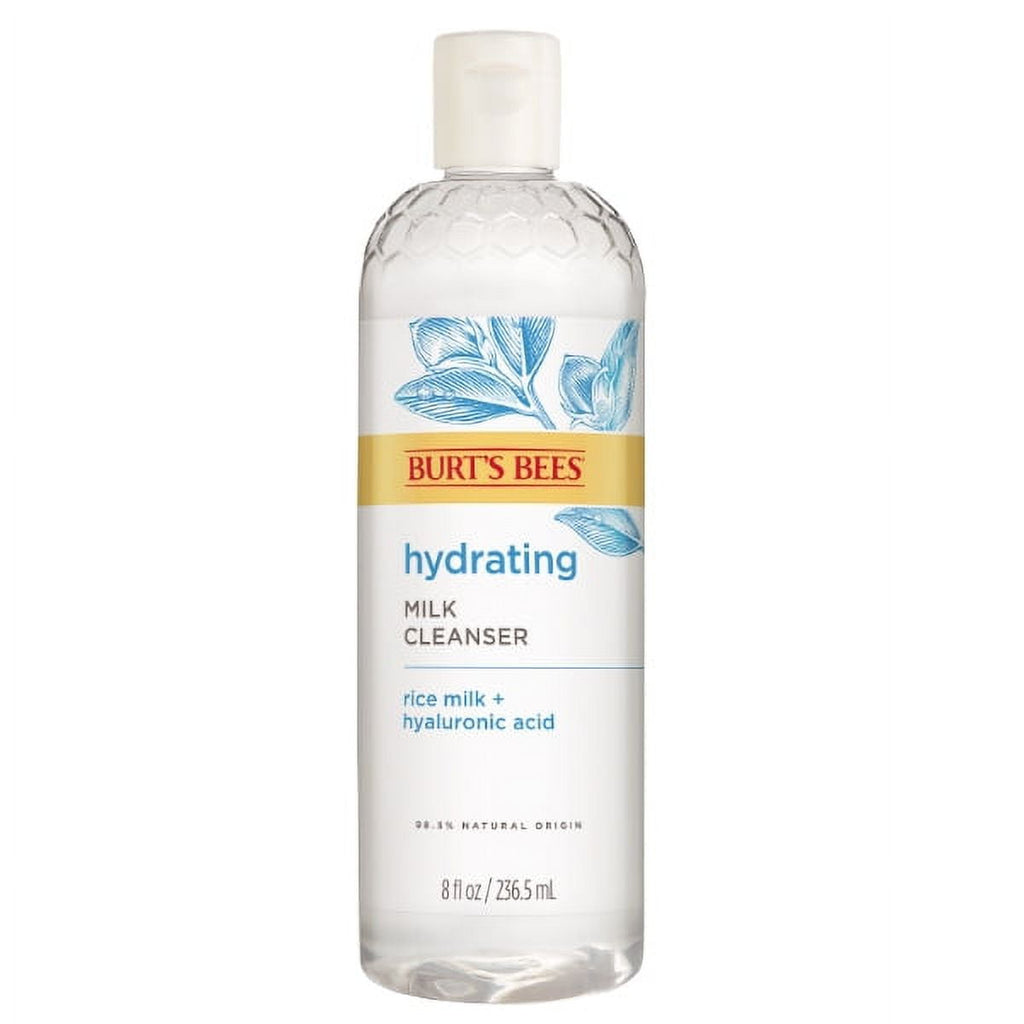 Burt�s Bees� Hydrating Milk Cleanser with Rice Milk and Hyaluronic Acid, 98.5% Natural Origin, 8 Fluid Ounces