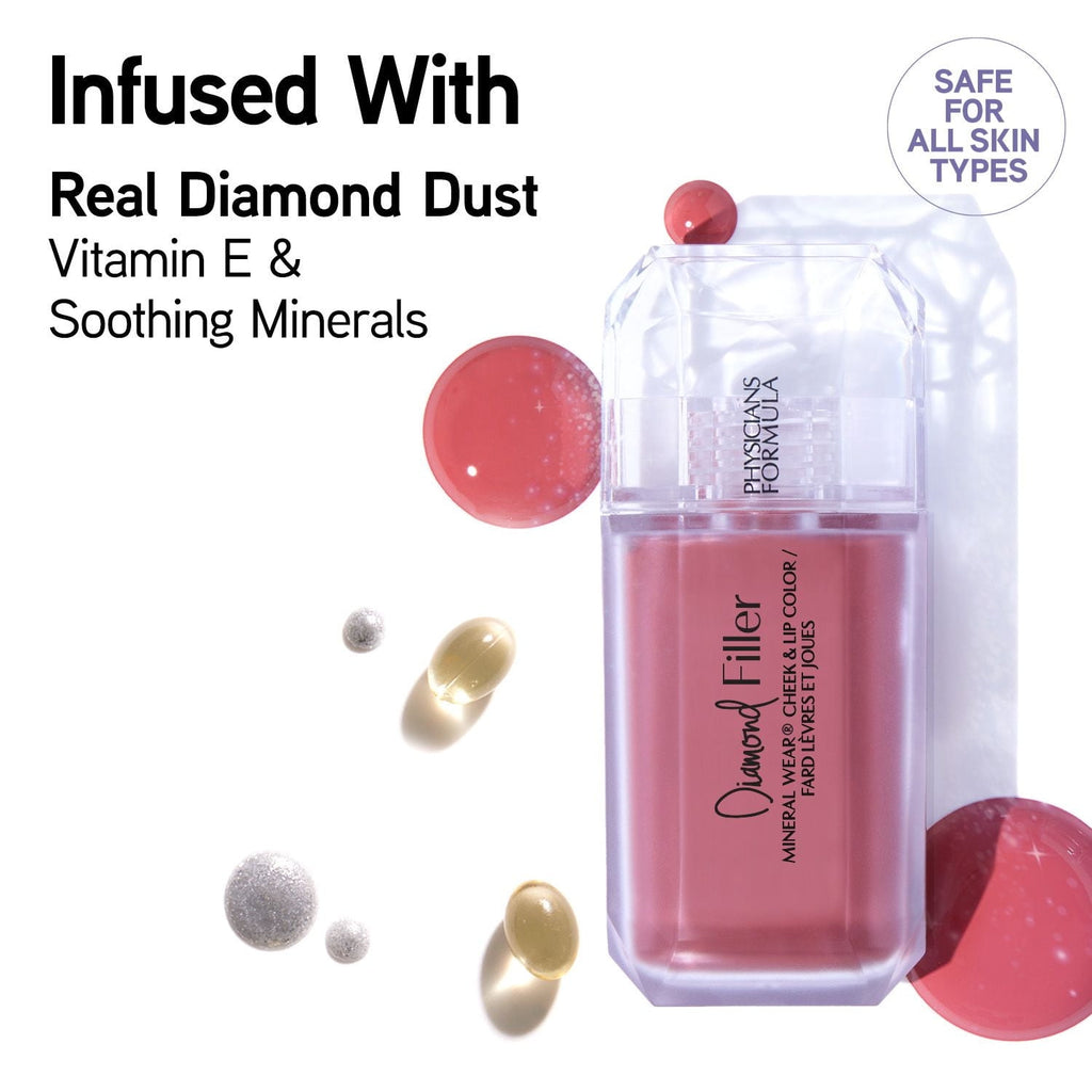 Physicians Formula Mineral Wear Diamond Filler Cheek & Lip Liquid Blush - Brilliant Peach