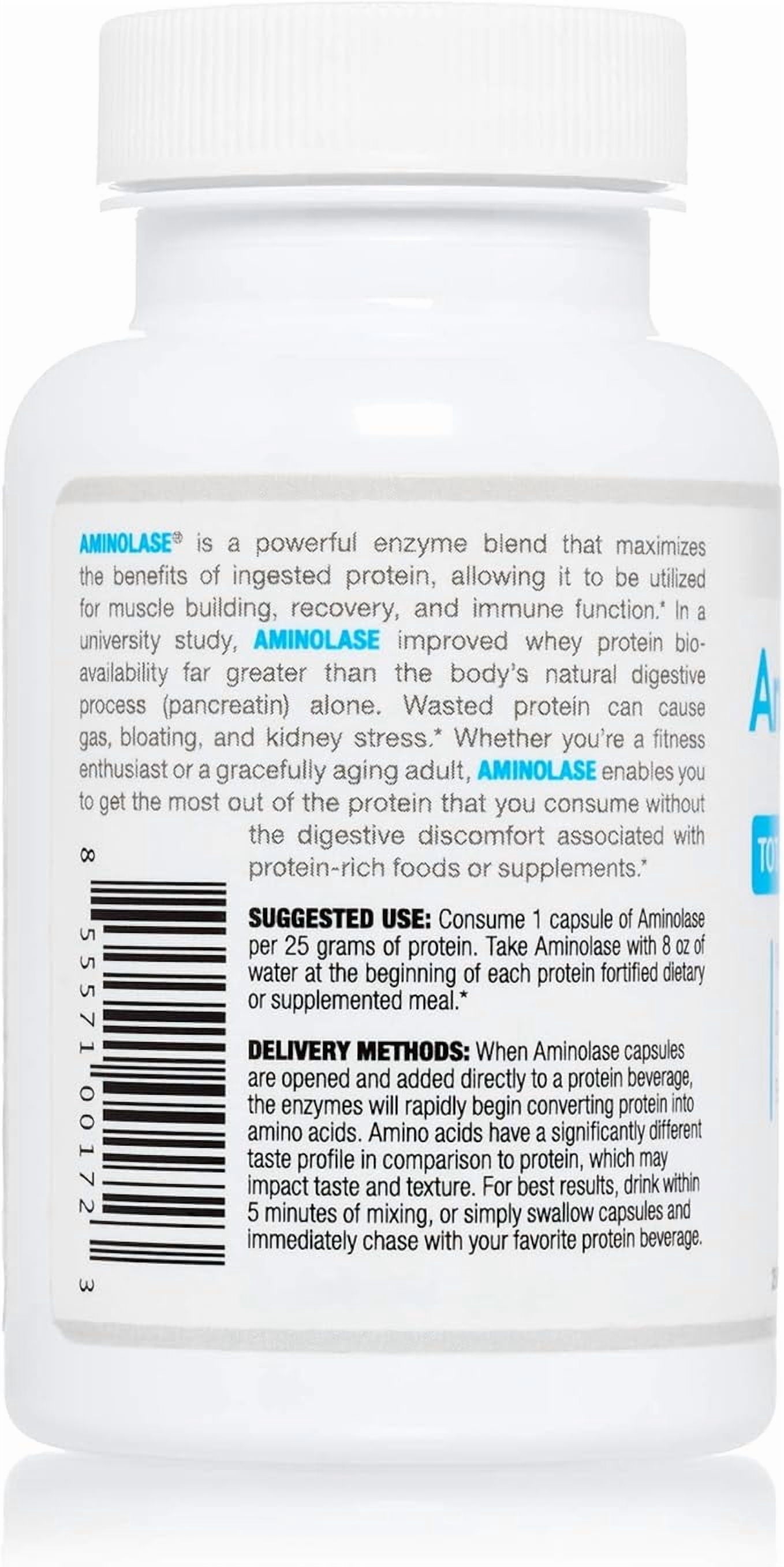 Arthur Andrew Medical, Aminolase TPA, Total Protein Assimilation, Optimal Protein Absorption and Decreased Gas and Bloating, Vegan, Non-GMO, 30 Capsules