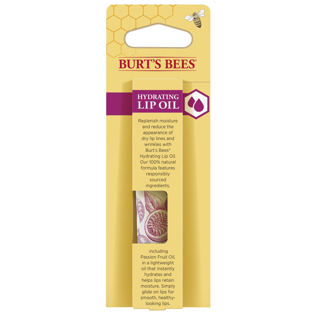 Burt's Bees Hydrating Lip Oil With Passion Fruit Oil, 0.27 oz