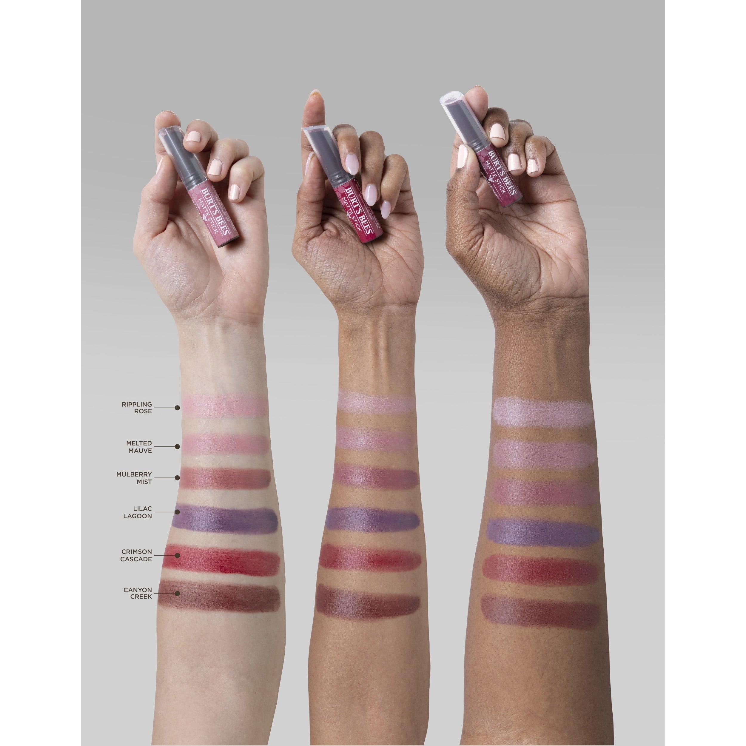 Burts Bees 100% Natural Origin Matte Stick  Rush of Raspberry, 1 Tube