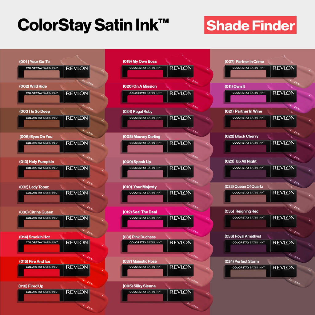 Revlon ColorStay Satin Ink Long Lasting Lipstick with Vitamin E, 006 Eyes on You, 0.17 fl oz